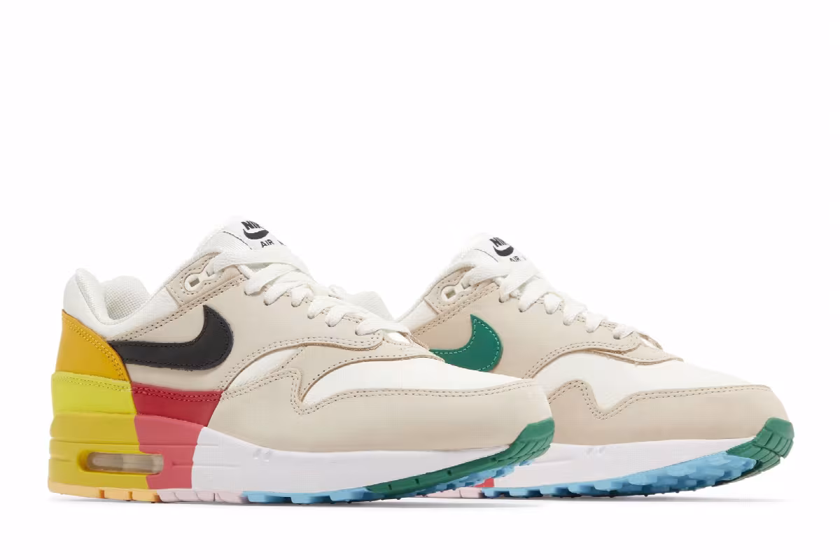 Nike Women's Air Max 1 Light Orewood Multi-Color, view 9