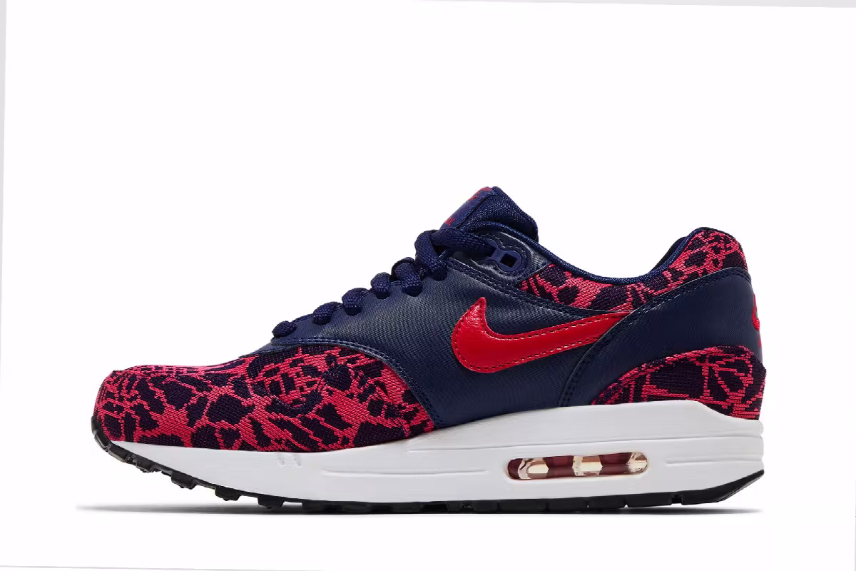 Nike Women's Air Max 1 Jacquard Loyal Blue University Red, view 4