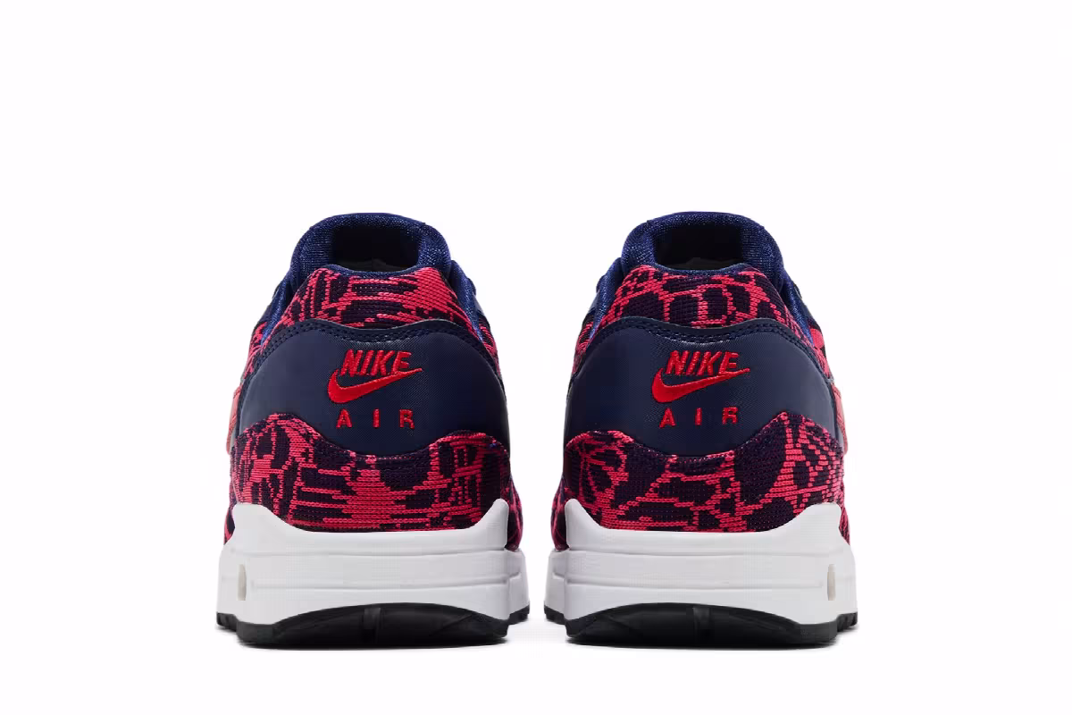 Nike Women's Air Max 1 Jacquard Loyal Blue University Red, view 7
