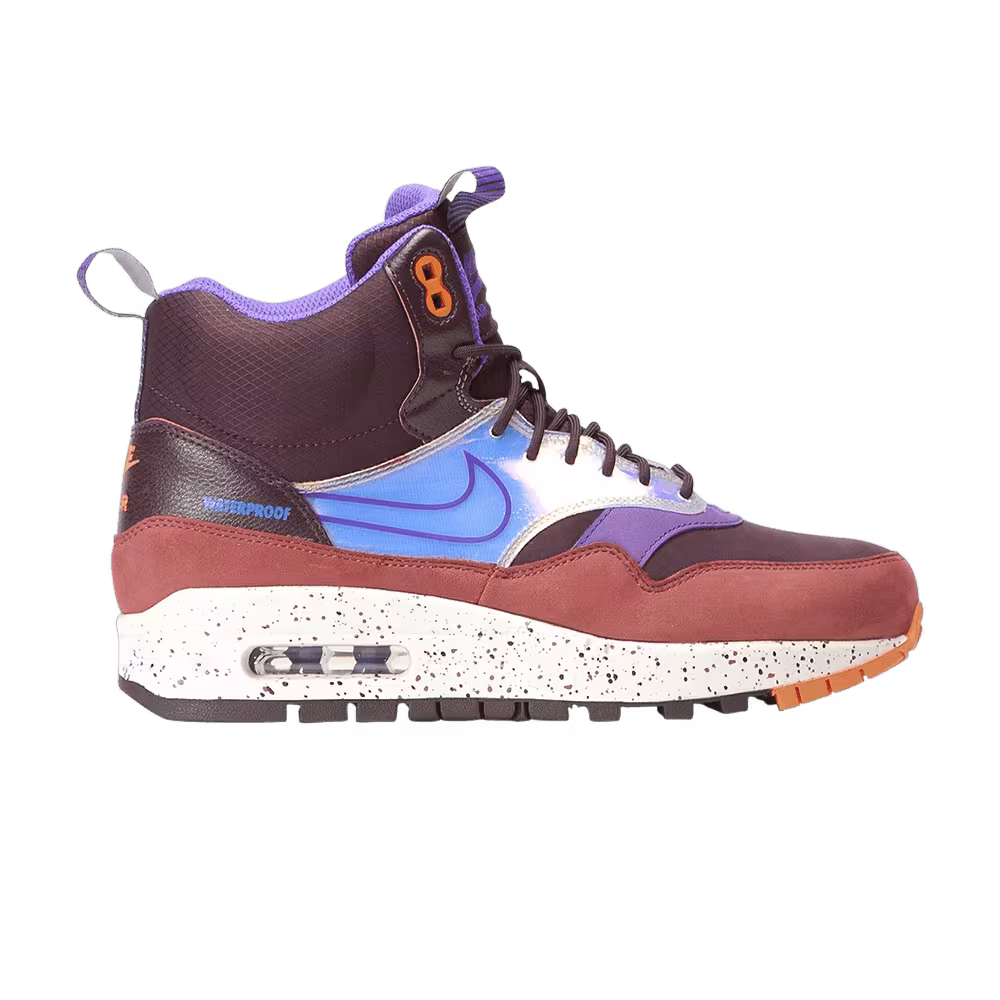 Nike Women's Air Max 1 Mid Sneakerboot Deep Burgundy Iridescent