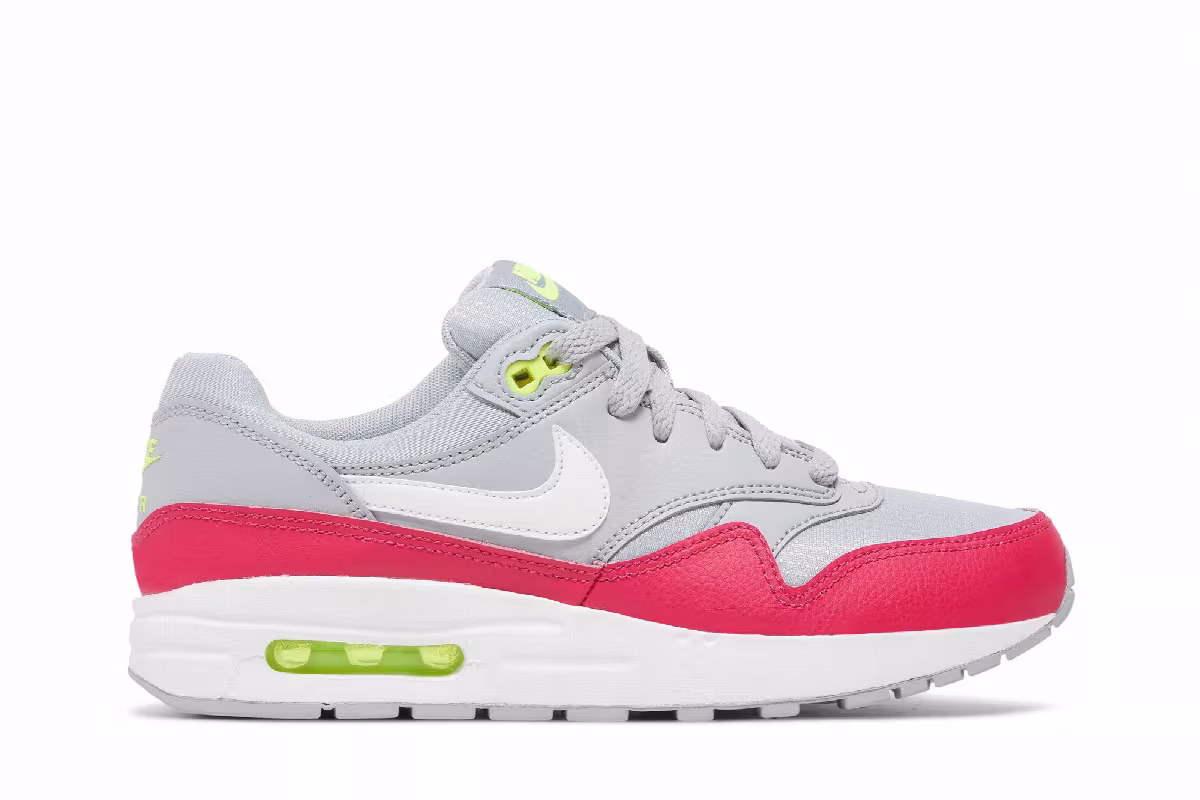 Nike Air Max 1 GS Wolf Grey Rush Pink, view 2