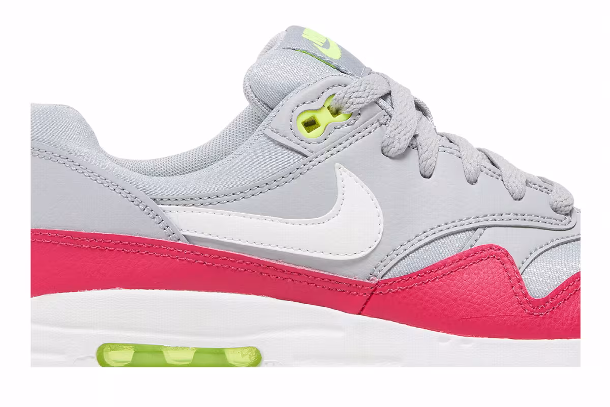 Nike Air Max 1 GS Wolf Grey Rush Pink, view 3