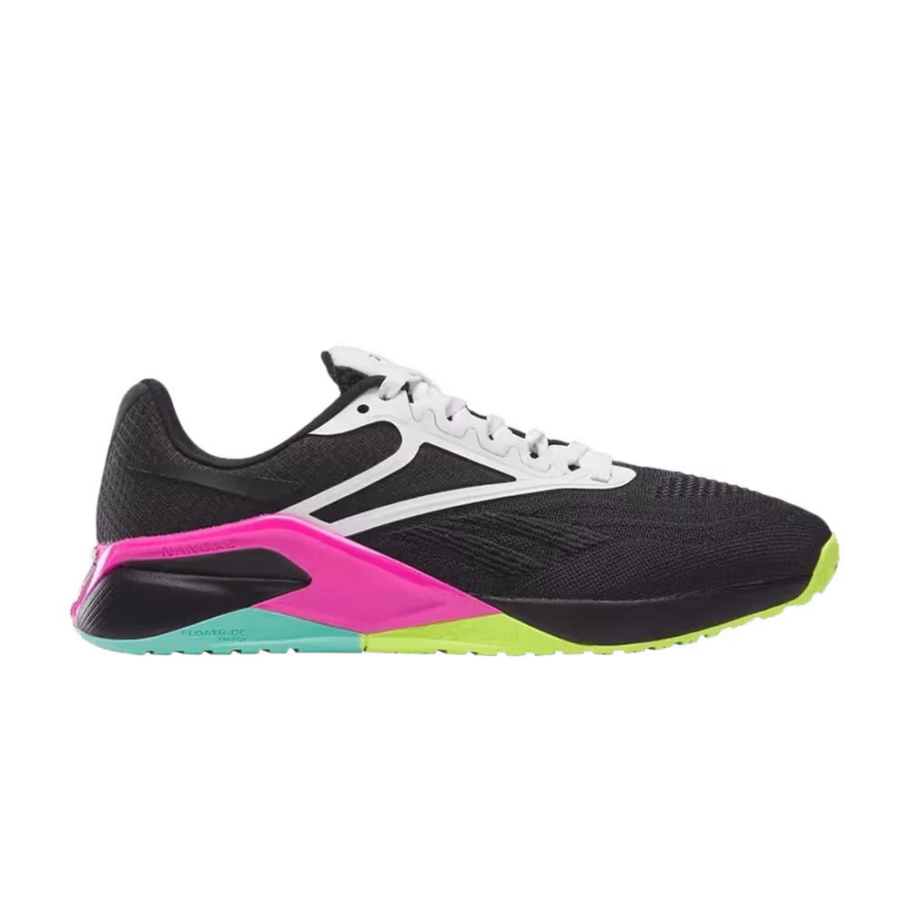 Reebok Women's Nano X2 Black Laser Lime Pink