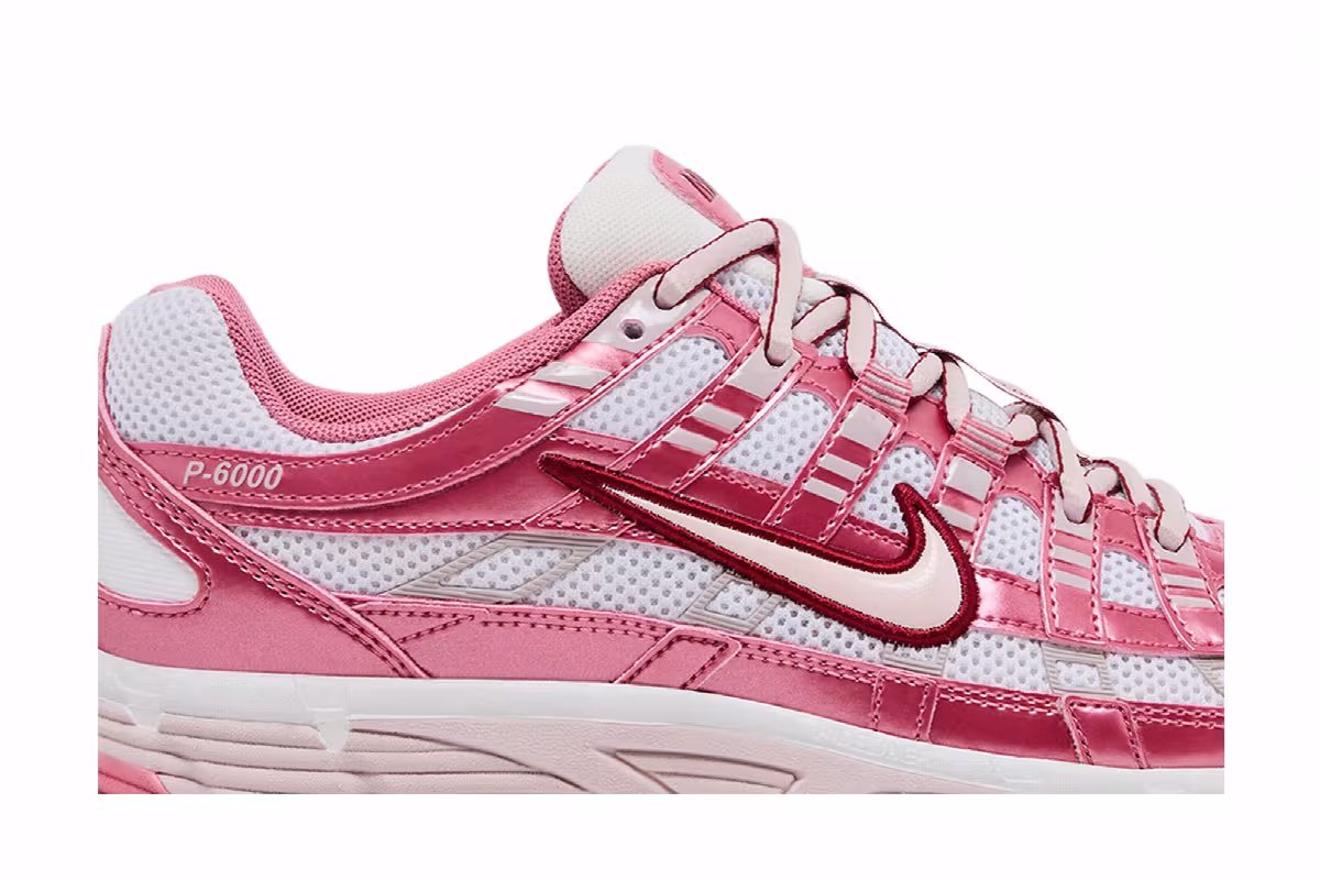 Nike Women's P-6000 Summit White Slit Red, view 3
