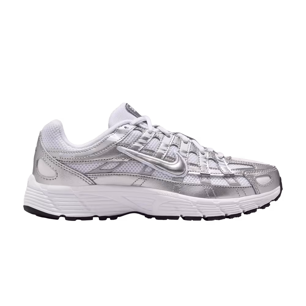 Nike P-6000 GS White Metallic Silver