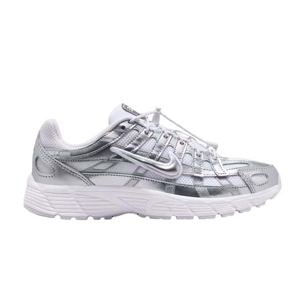 Nike P-6000 GS White Metallic Silver Vast Grey