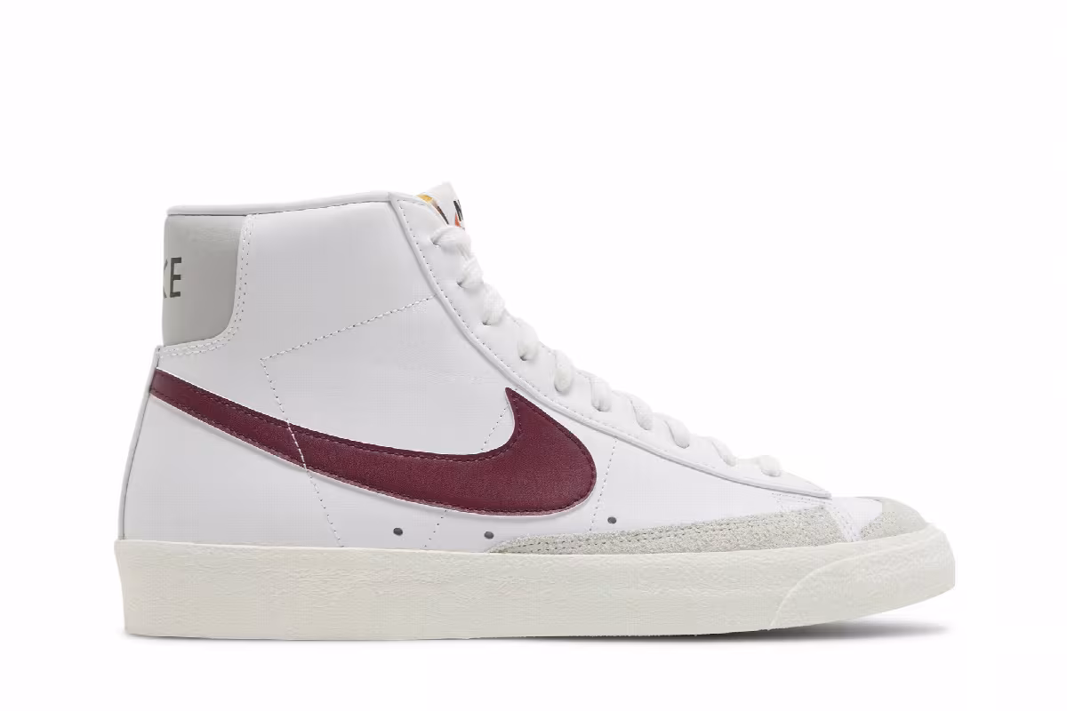 Nike Blazer Mid White Dark Beetroot, view 2