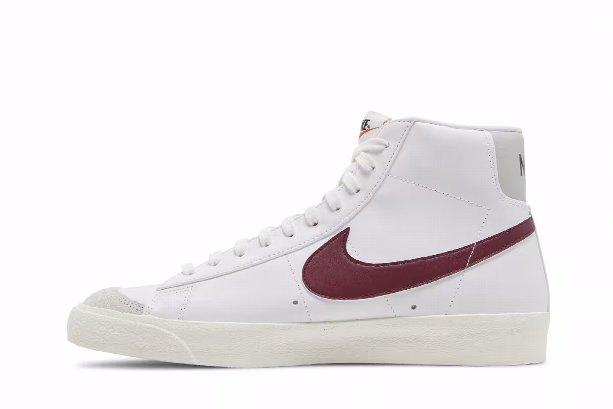 Nike Blazer Mid White Dark Beetroot, view 4