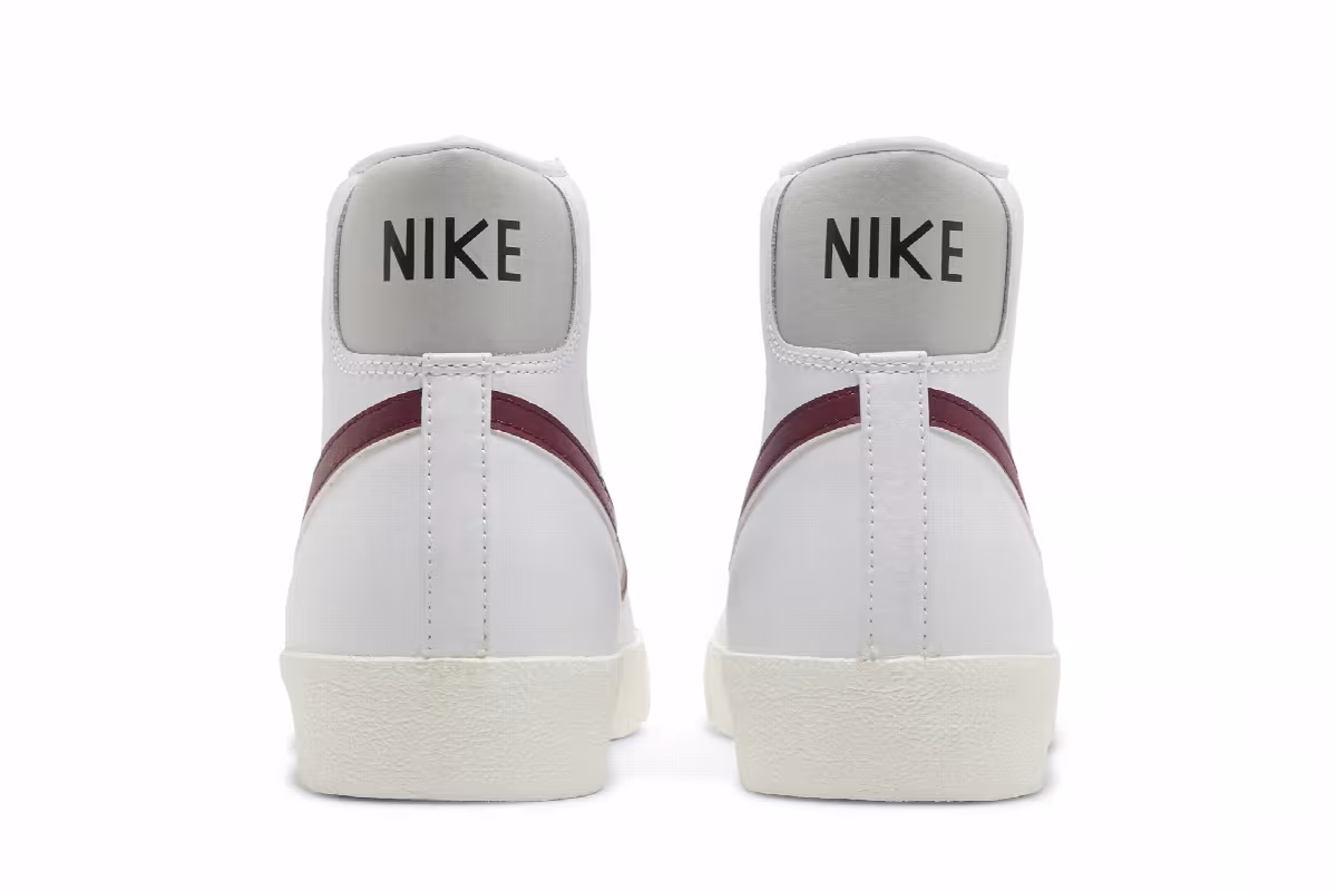 Nike Blazer Mid White Dark Beetroot, view 7