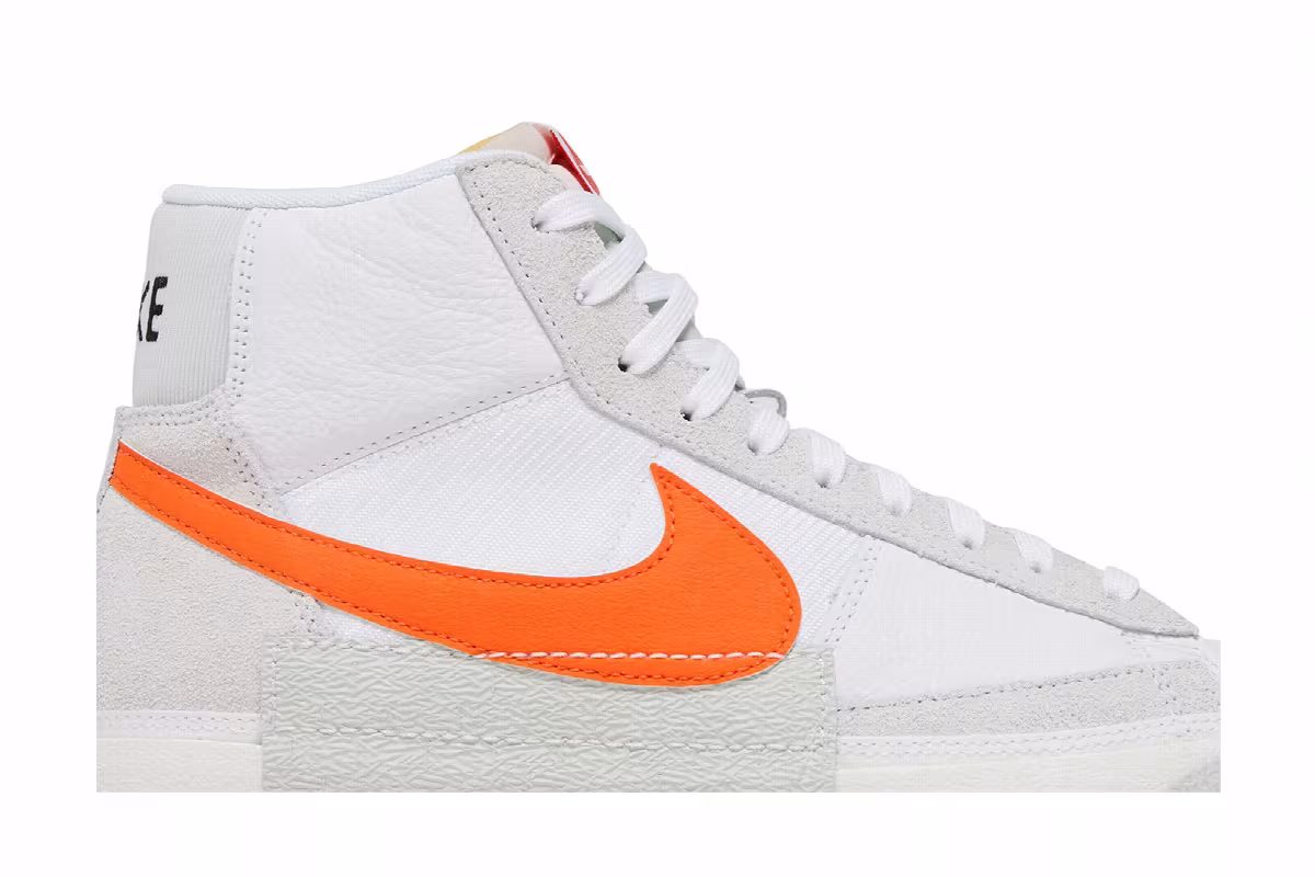 Nike Blazer Mid Remastered - White Safety Orange, view 3