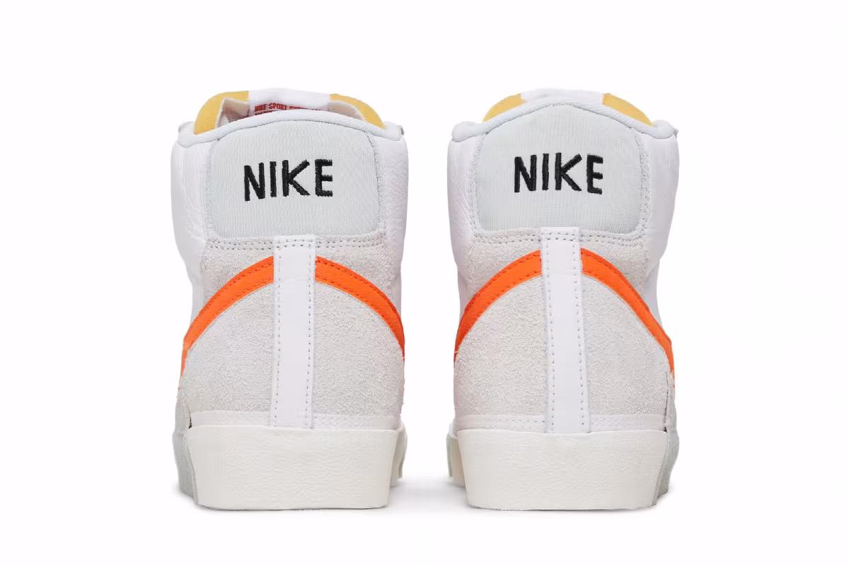 Nike Blazer Mid Remastered - White Safety Orange, view 7