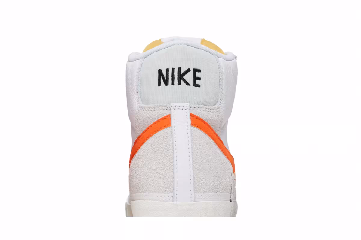 Nike Blazer Mid Remastered - White Safety Orange, view 8