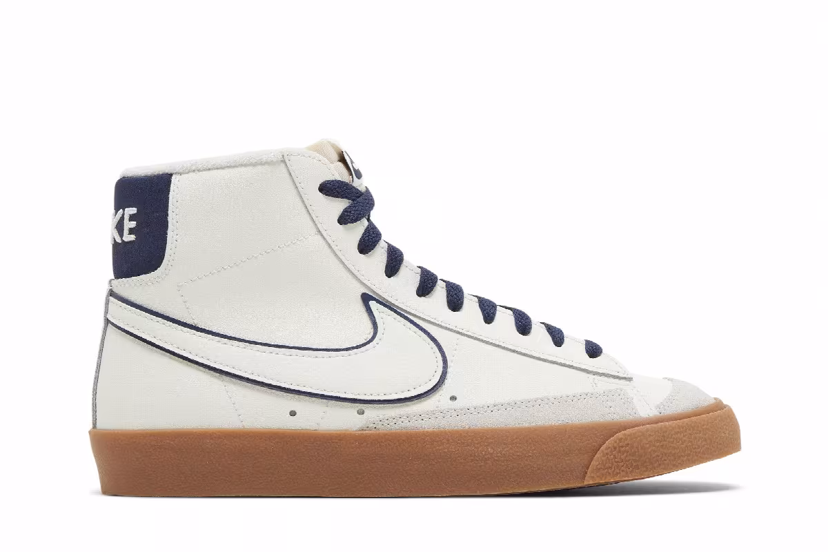 Nike Blazer Mid Sail Midnight Navy Gum, view 2