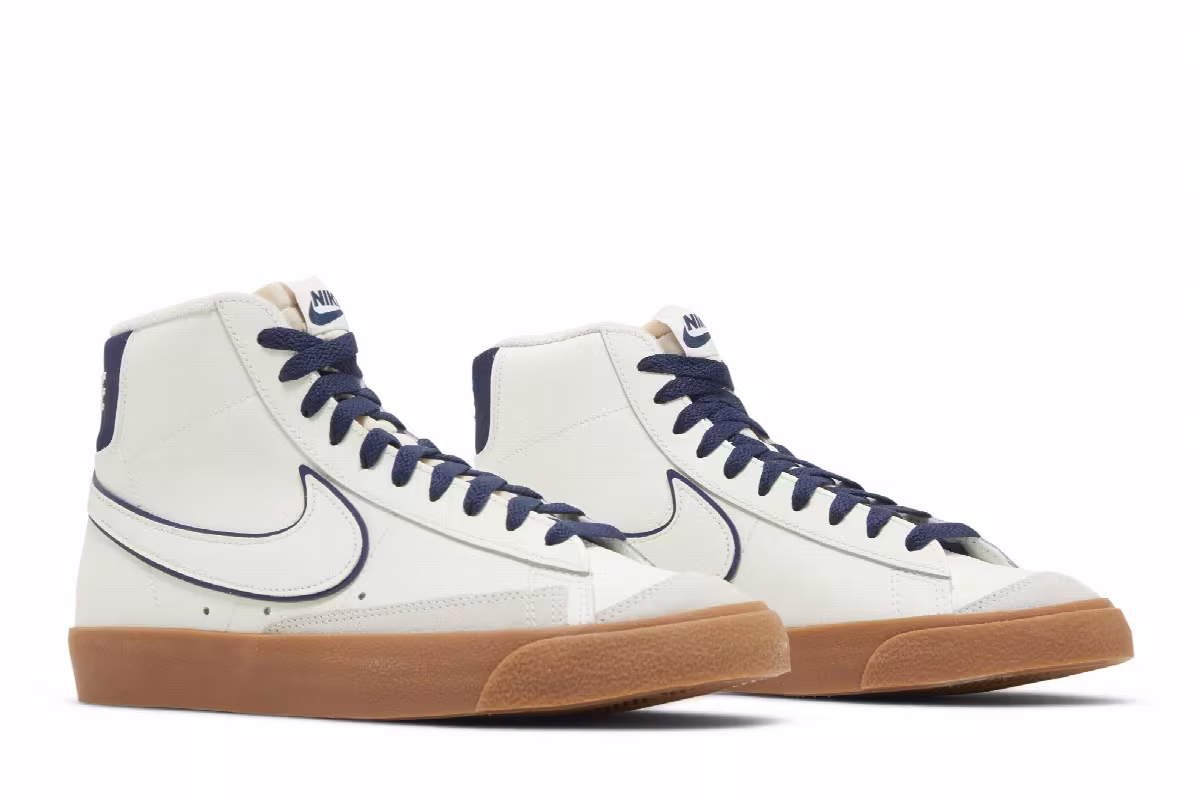 Nike Blazer Mid Sail Midnight Navy Gum, view 9