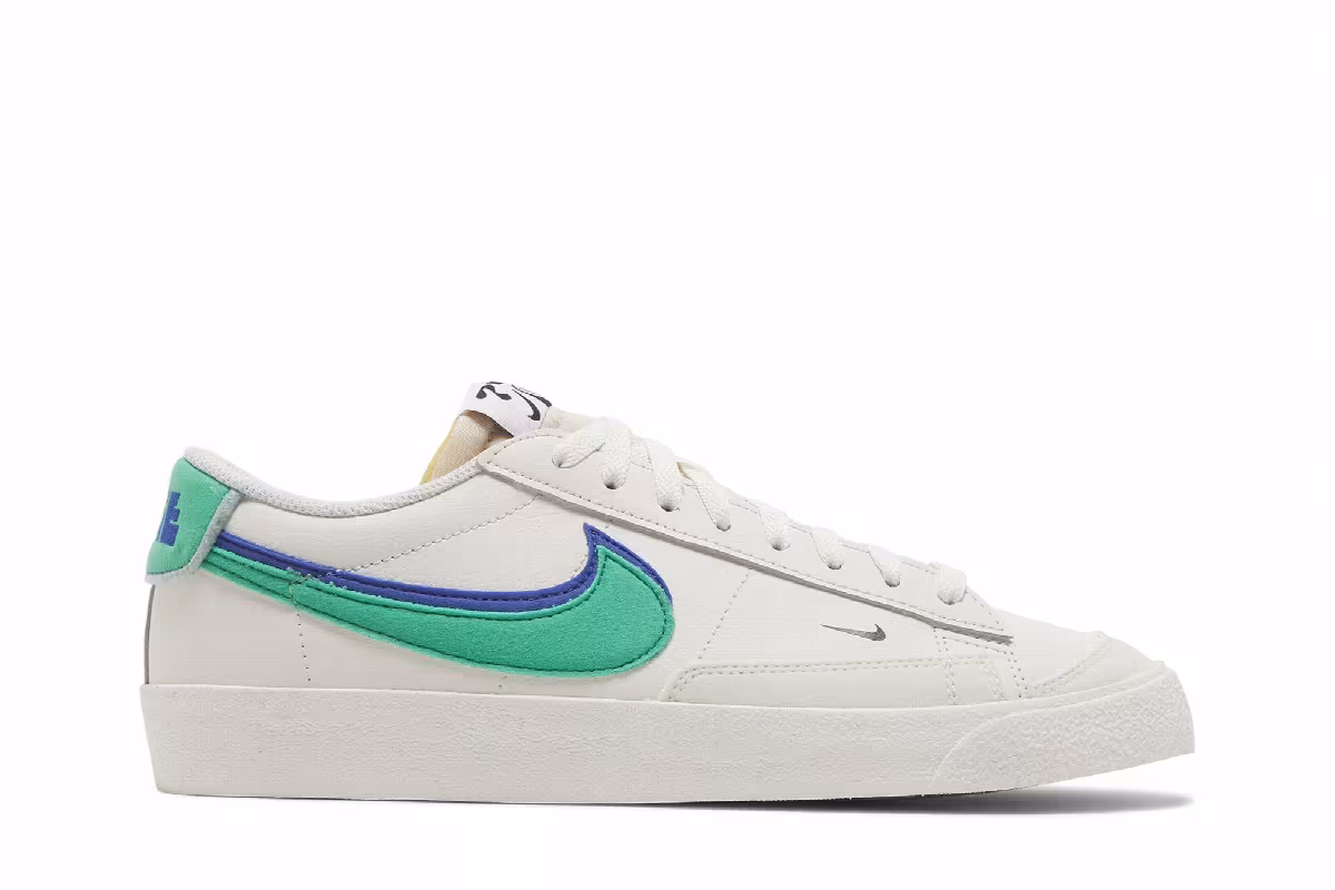 Nike Blazer Low Double Swoosh - Phantom Green Old Royal, view 2