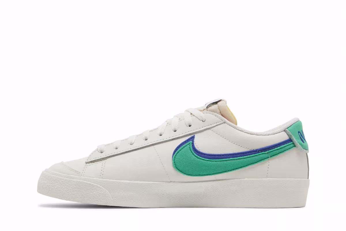 Nike Blazer Low Double Swoosh - Phantom Green Old Royal, view 4