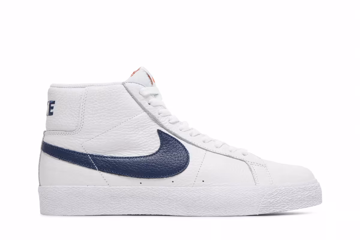 Nike Zoom Blazer Mid ISO SB Orange Label - White Navy, view 2