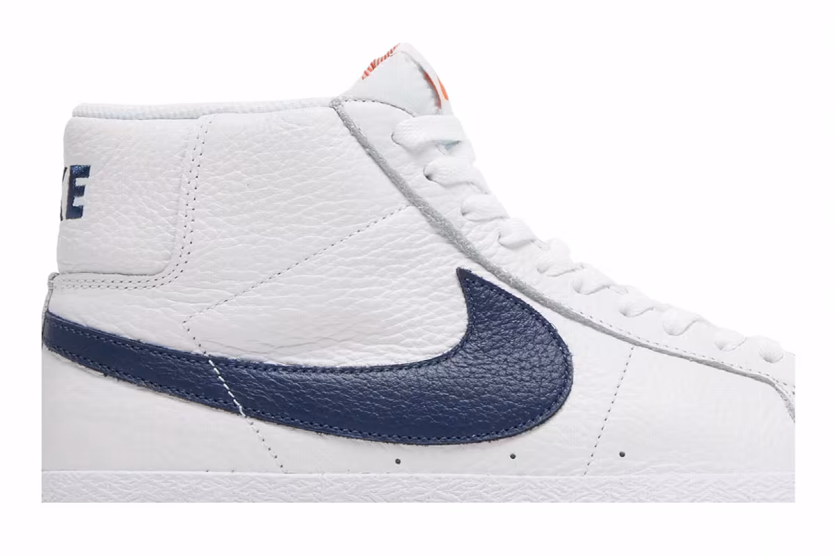 Nike Zoom Blazer Mid ISO SB Orange Label - White Navy, view 3