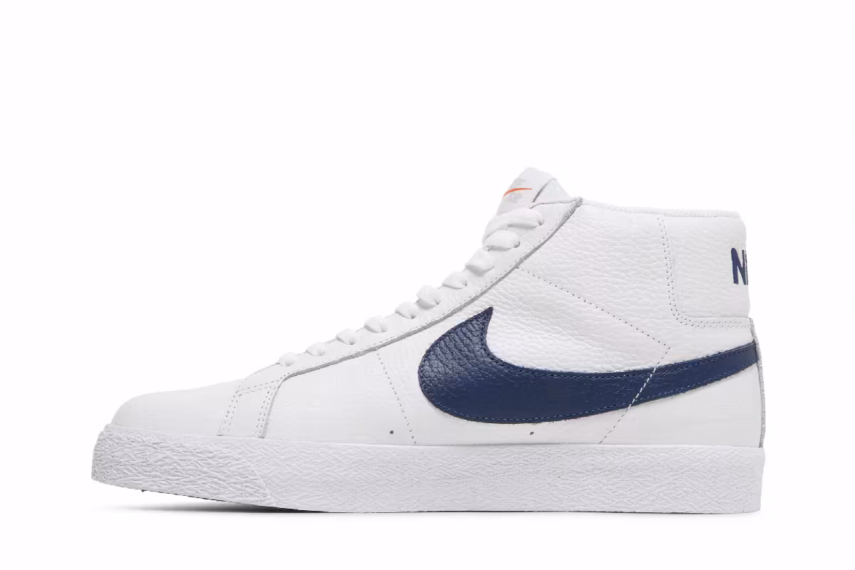 Nike Zoom Blazer Mid ISO SB Orange Label - White Navy, view 4