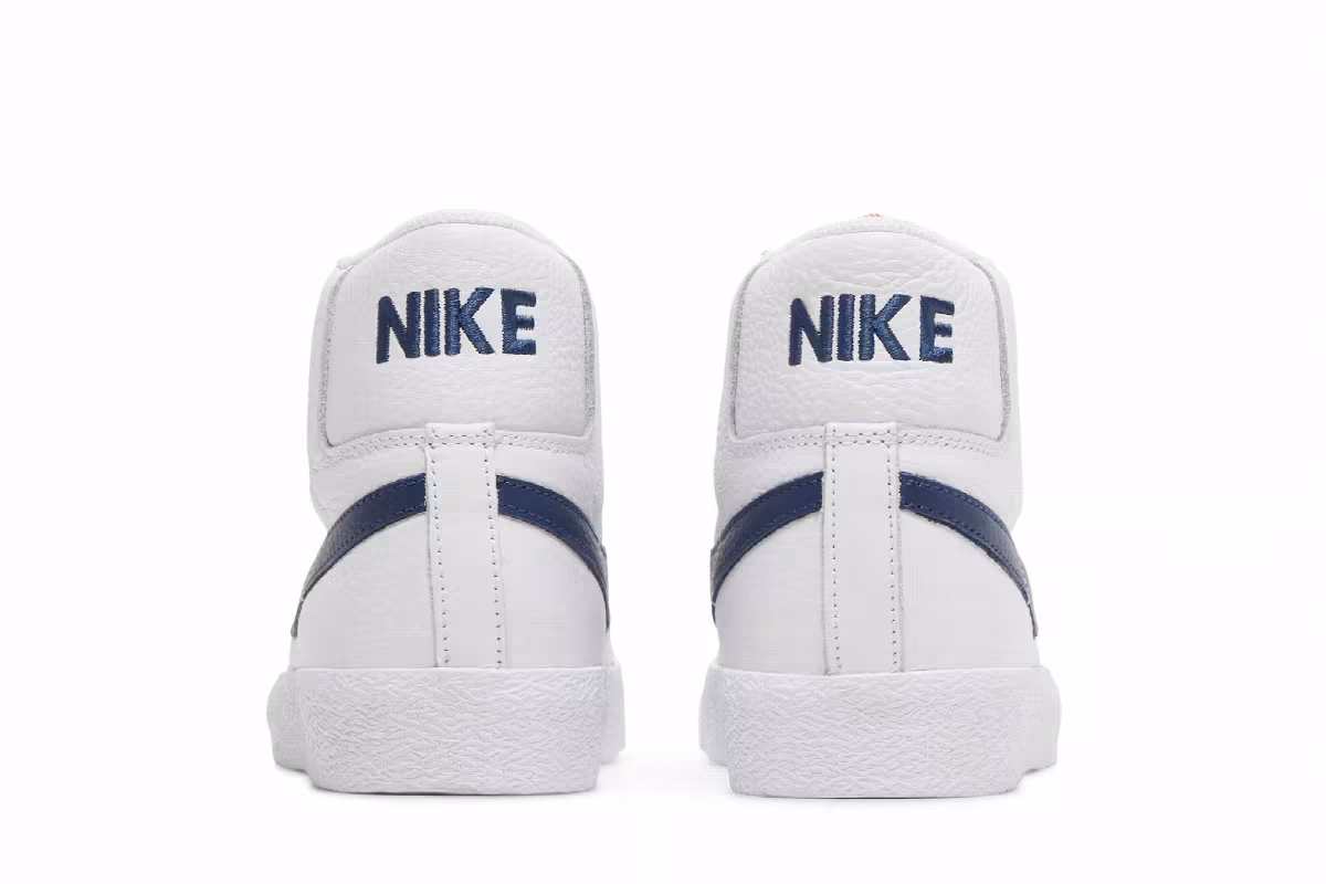 Nike Zoom Blazer Mid ISO SB Orange Label - White Navy, view 7