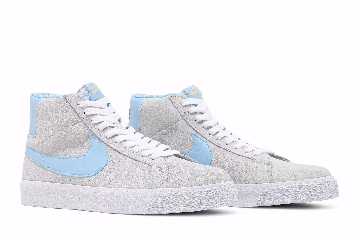 Nike Blazer Mid SB Smoke Grey Psychic Blue, view 9