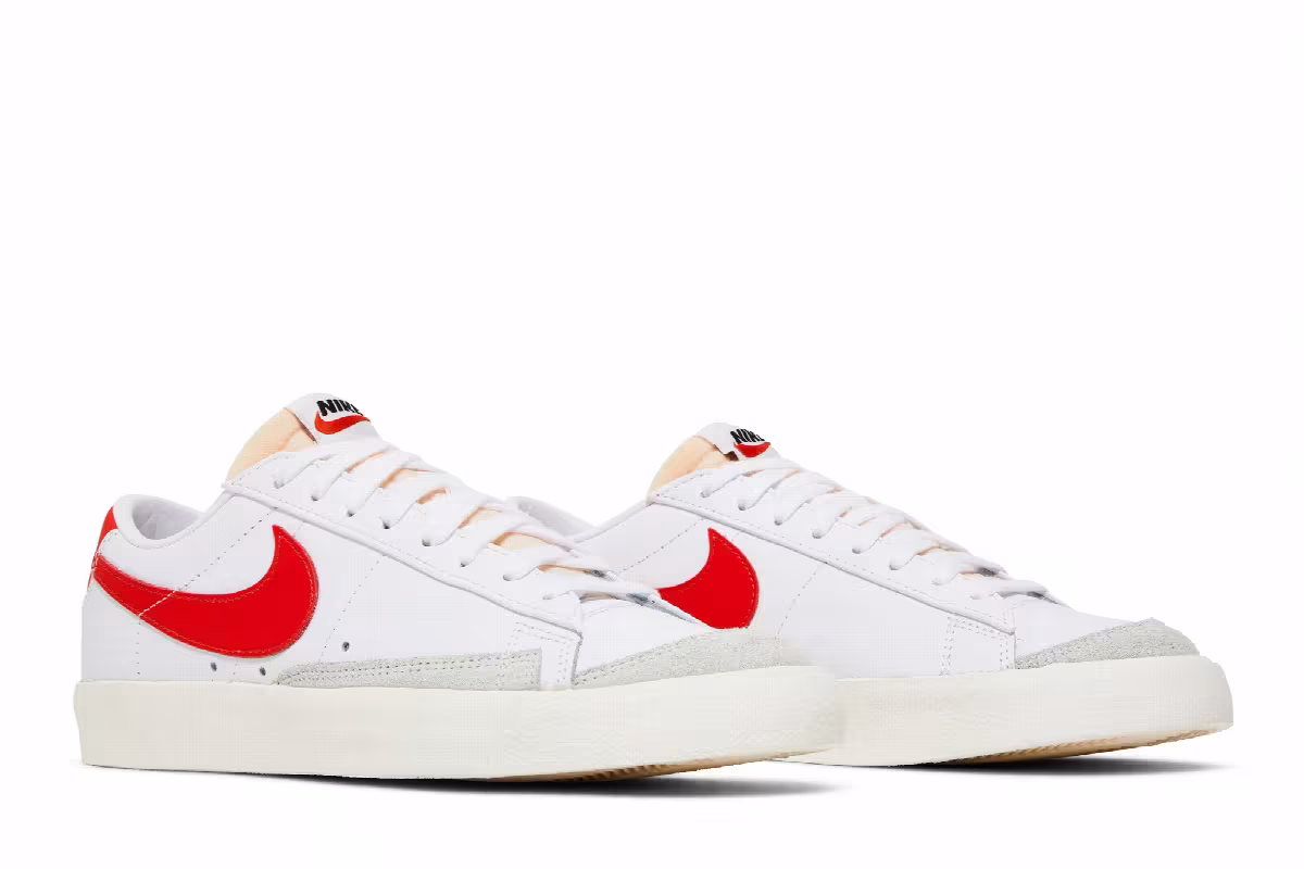 Nike Blazer Low White Team Orange, view 9