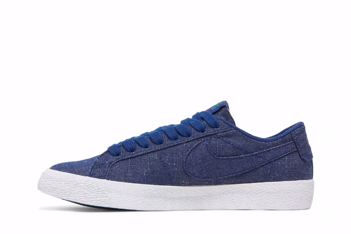 Nike Zoom Blazer Low Canvas Decon SB Blue Void, view 4