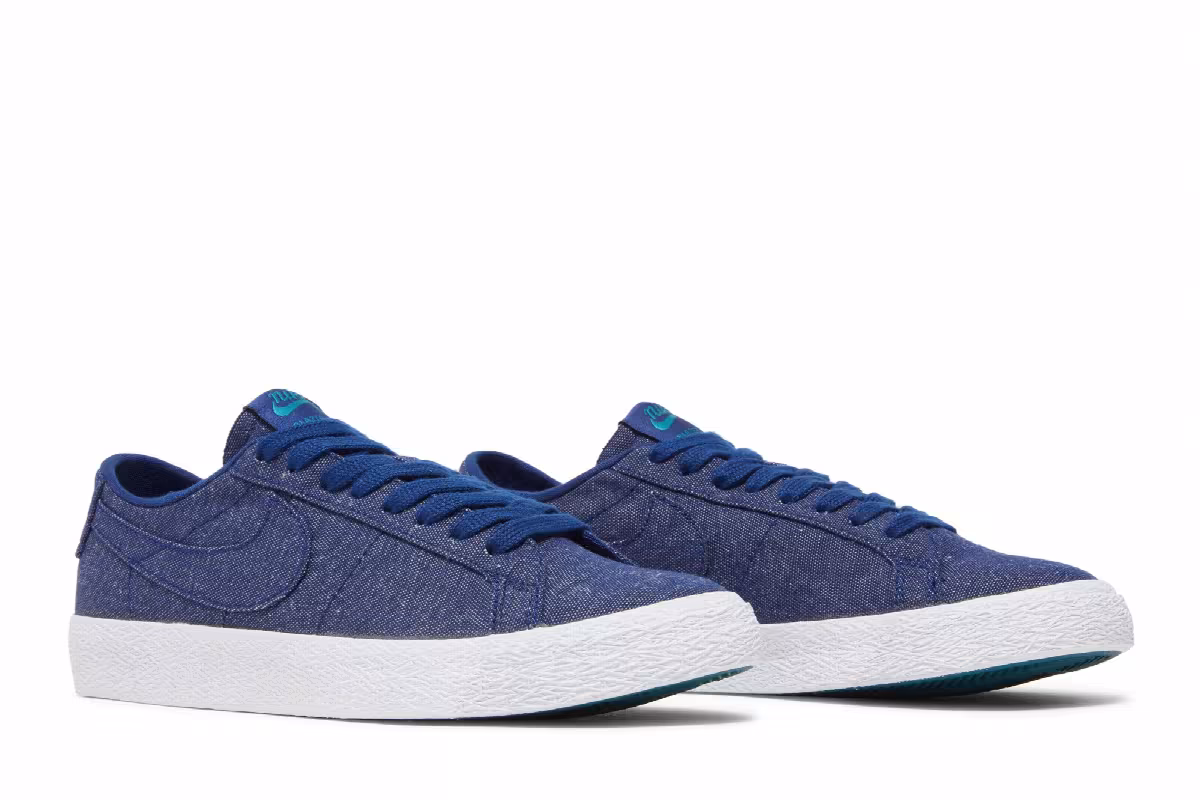 Nike Zoom Blazer Low Canvas Decon SB Blue Void, view 9
