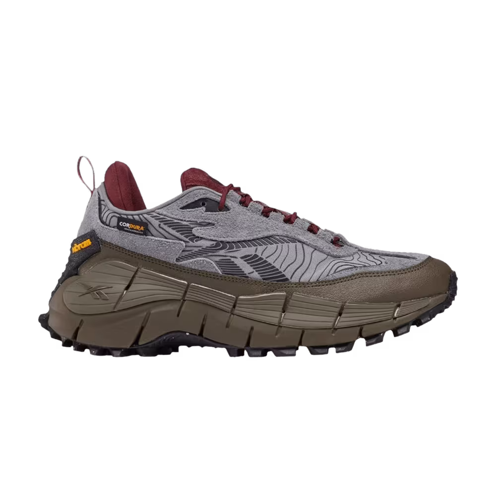 Reebok Zig Kinetica 2.5 Edge Grey Burgundy