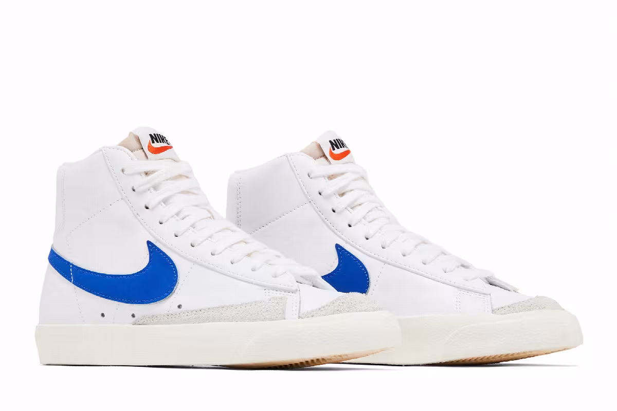 Nike Women's Blazer Mid White Racer Blue, view 9
