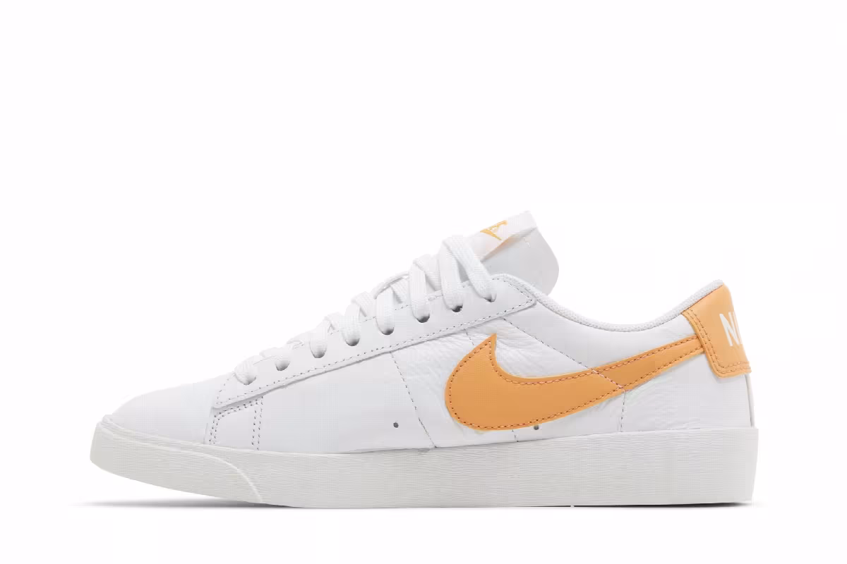 Nike Women's Blazer Low LE White Fuel Orange, view 4
