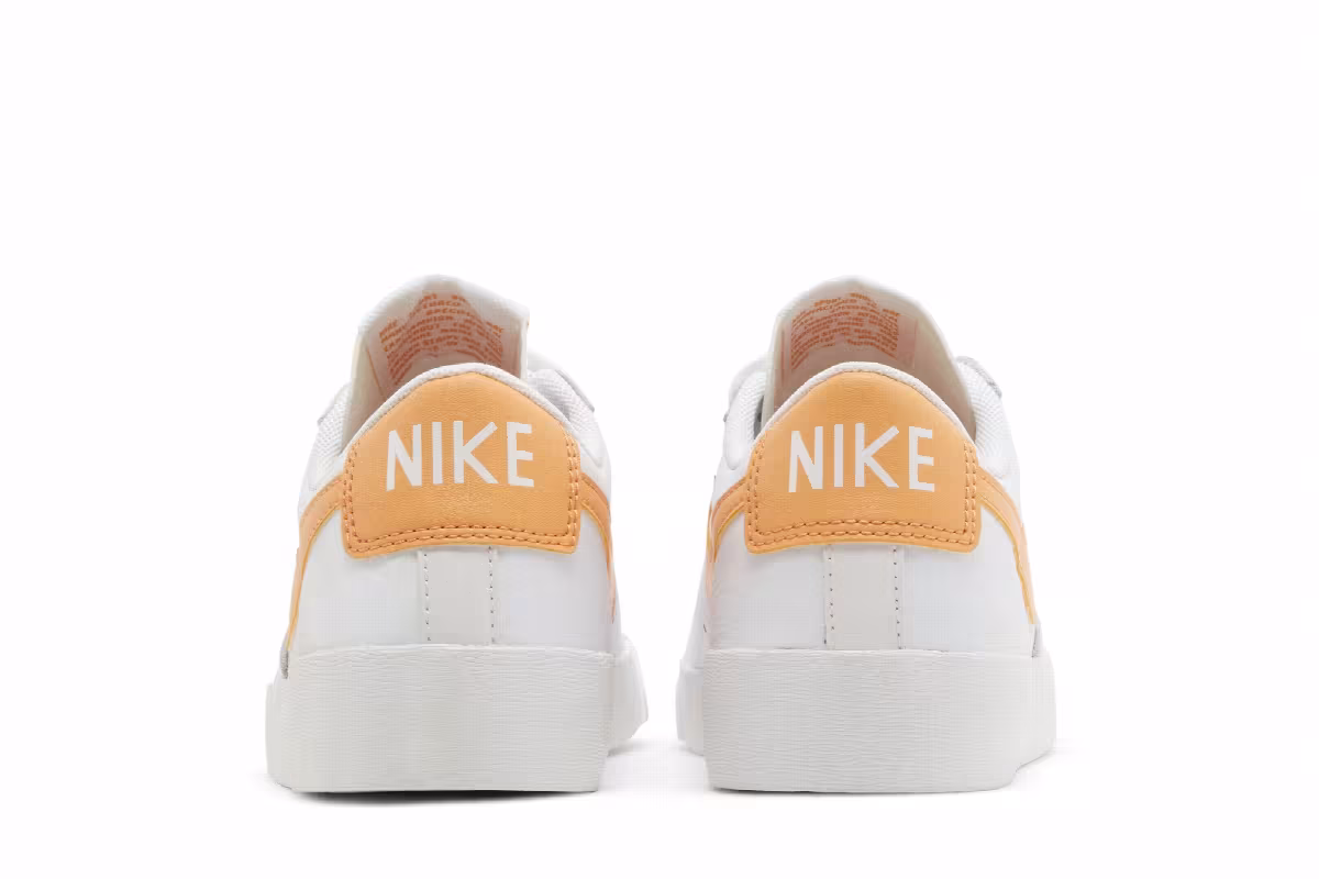 Nike Women's Blazer Low LE White Fuel Orange, view 7