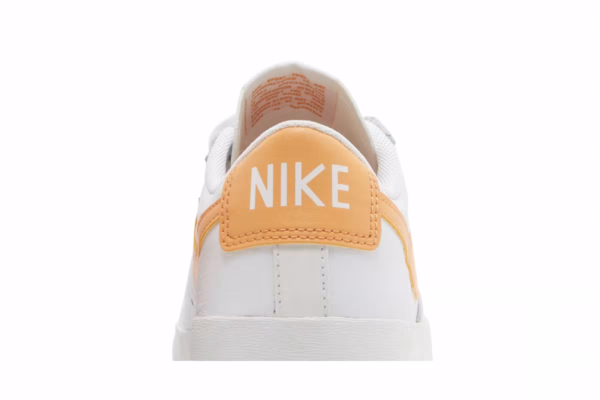 Nike Women's Blazer Low LE White Fuel Orange, view 8