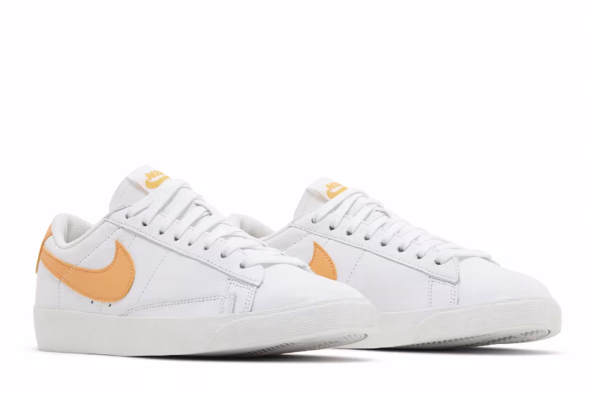 Nike Women's Blazer Low LE White Fuel Orange, view 9