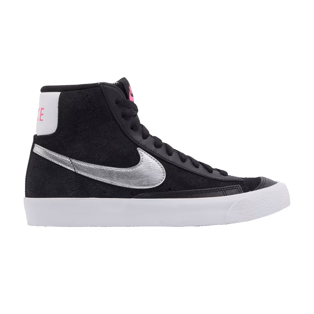 Nike Women's Blazer Mid Vintage Black Metallic Silver