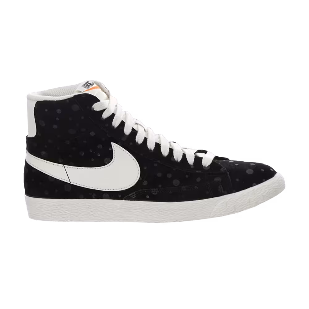 Nike Women's Blazer Mid Suede Vintage Black Polka