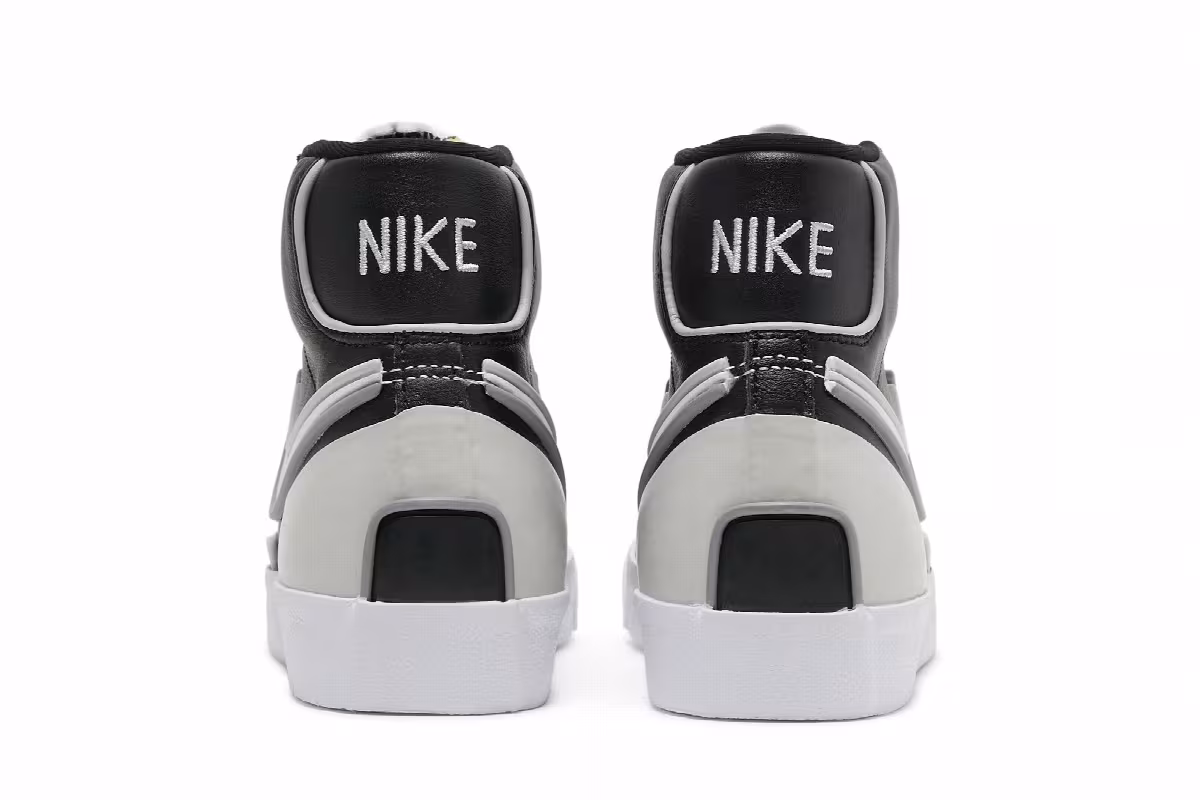 Nike Women's Blazer Mid Black White, view 7