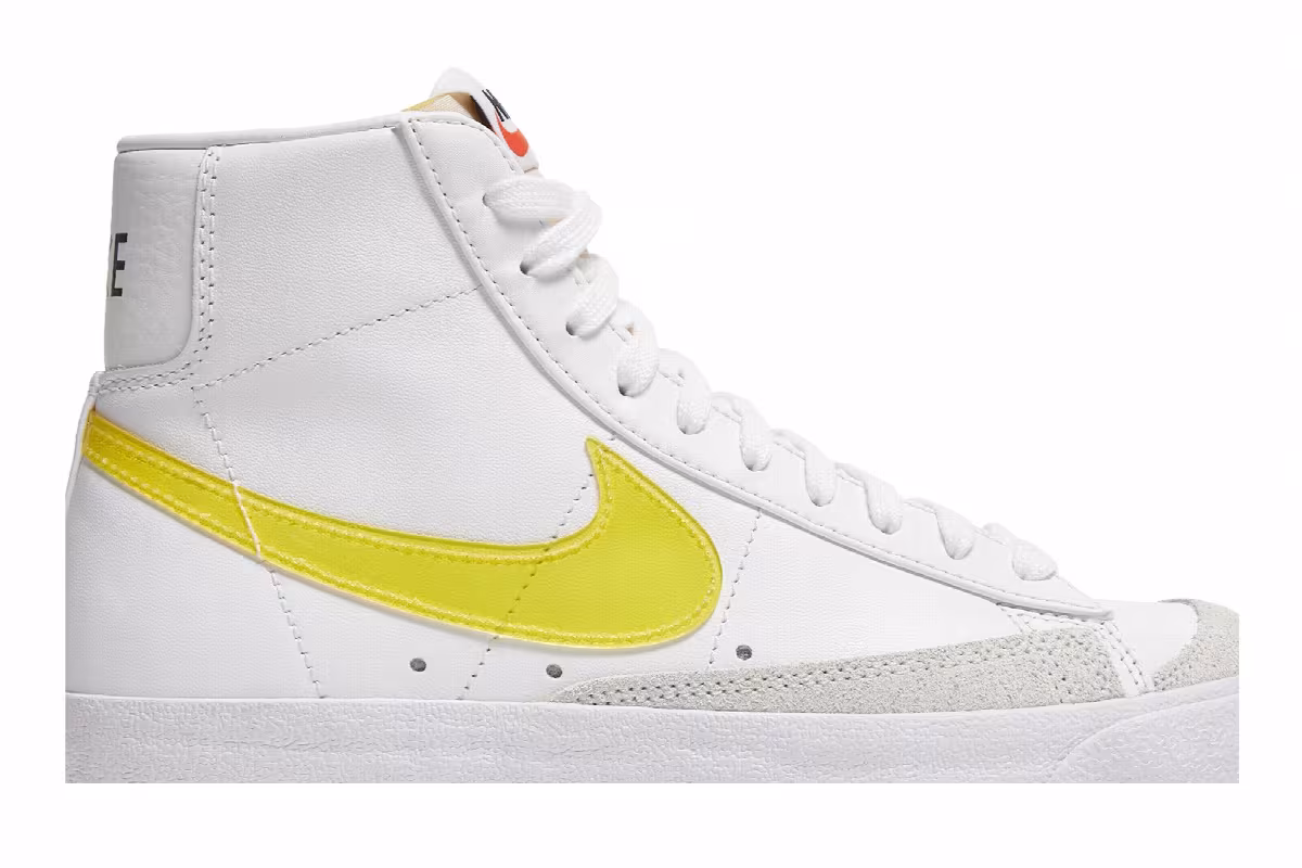 Nike Women's Blazer Mid White Opti Yellow, view 3