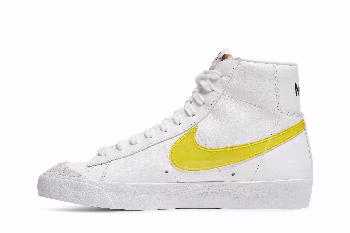 Nike Women's Blazer Mid White Opti Yellow, view 4