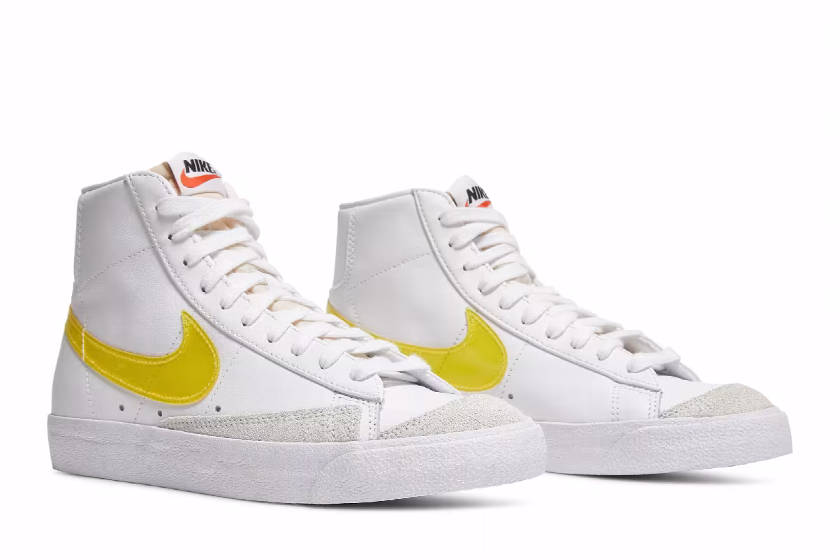 Nike Women's Blazer Mid White Opti Yellow, view 9
