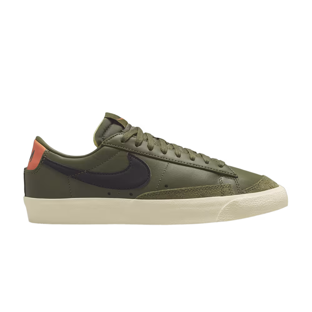 Nike Women's Blazer Low Medium Olive Orange Trans