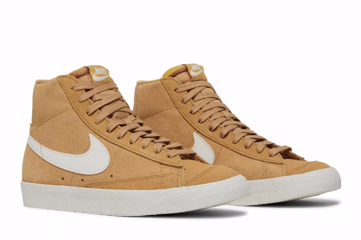Nike Women's Blazer Mid Wheat Suede, view 9