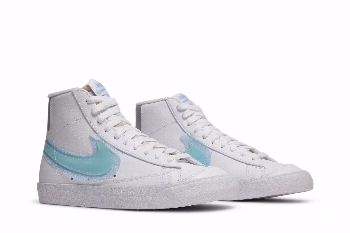 Nike Women's Blazer Mid White Glacier Blue, view 9