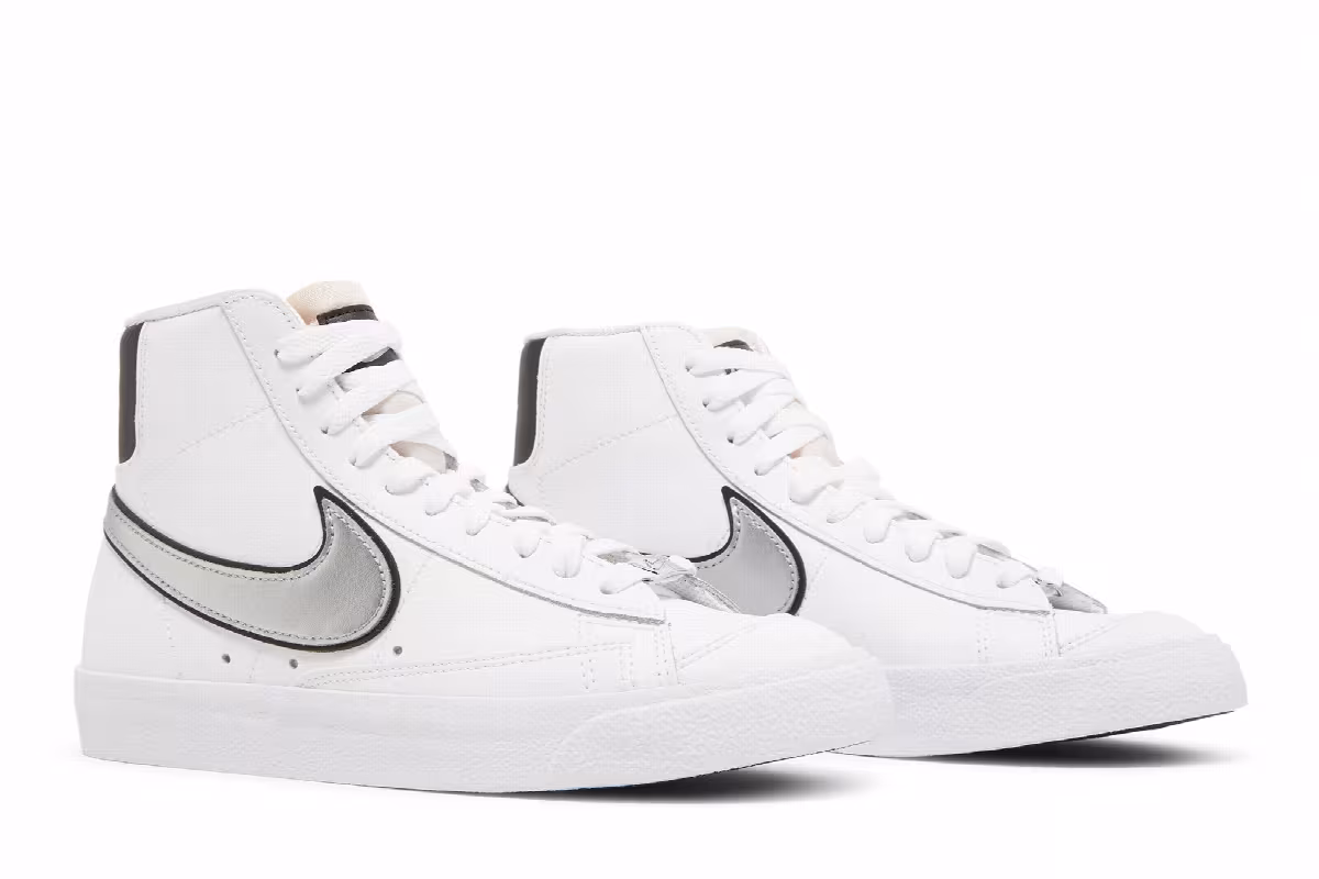 Nike Women's Blazer Mid White Metallic Silver, view 9