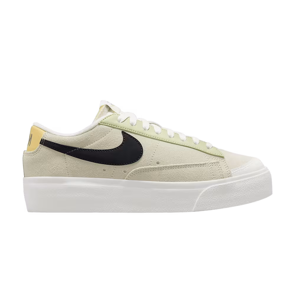 Nike Women's Blazer Low Platform Reflective Swoosh - Light Stone