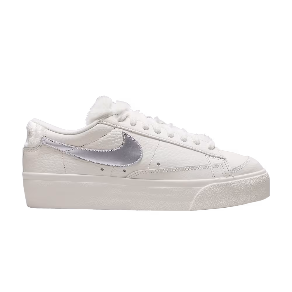 Nike Women's Blazer Low Platform Faux Sherpa Fur