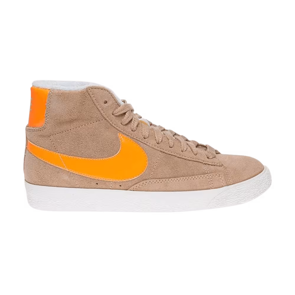 Nike Women's Blazer Mid Suede Vintage Beige Orange