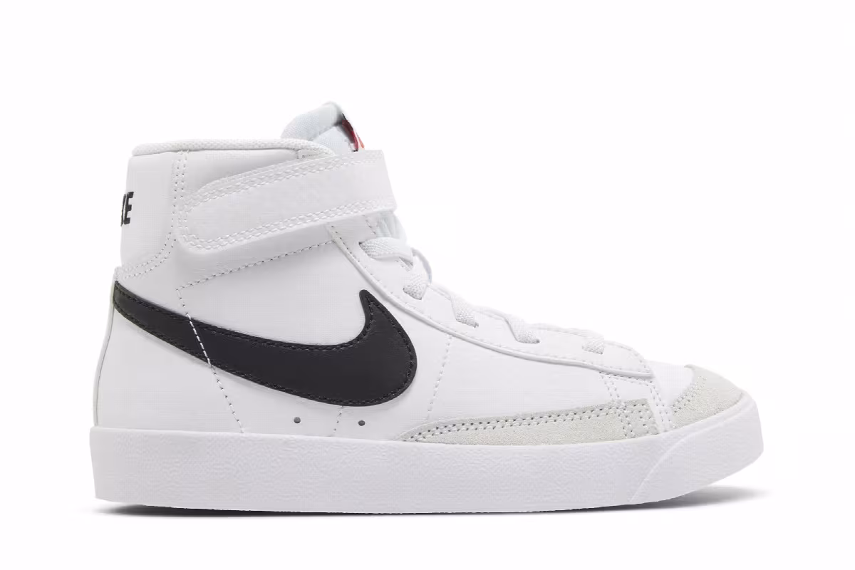 Nike Blazer Mid White Black, view 2
