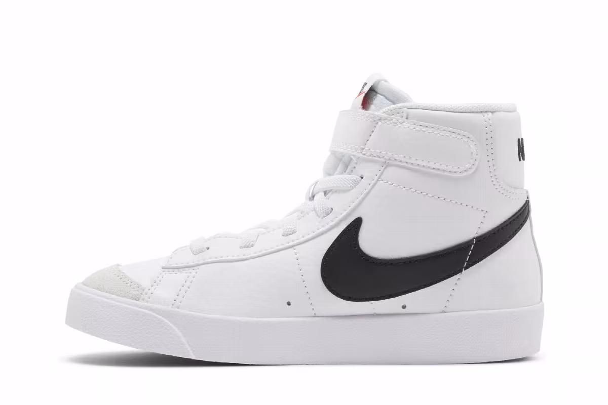 Nike Blazer Mid White Black, view 4
