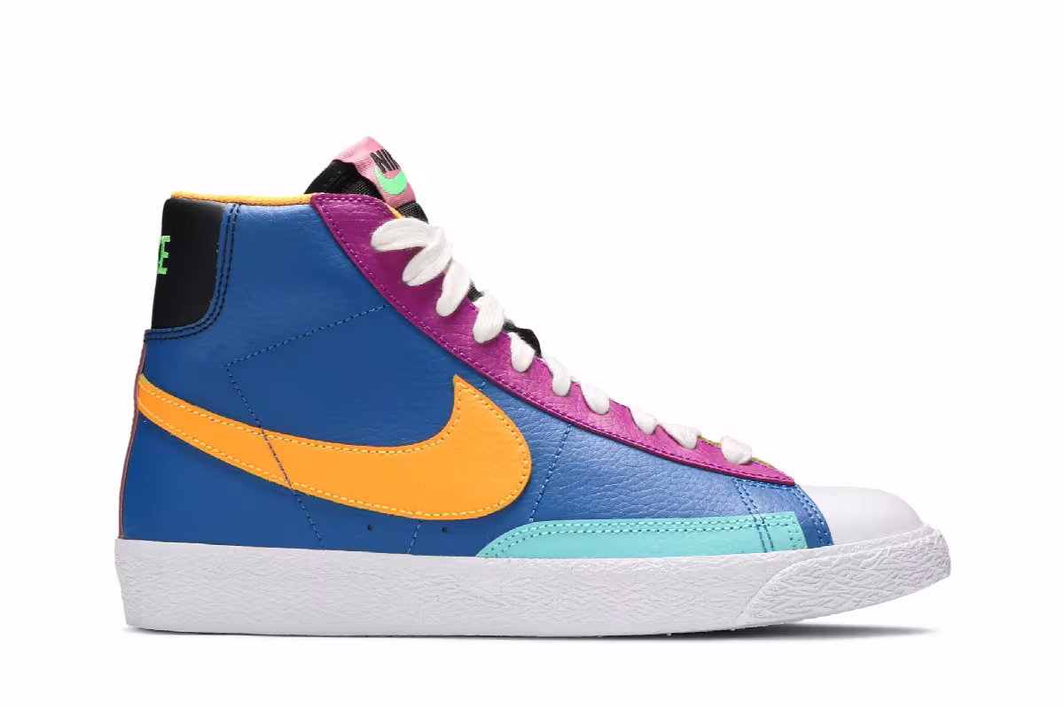 Nike Blazer Mid GS Aurora Purple Orange, view 2